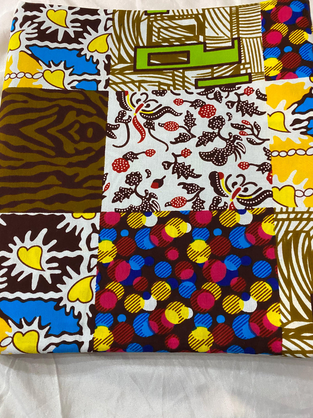 6 Yards 100% Cotton Ankara Wax Print Fabric African Print for Dressmaking, Quilting & Home Décor
