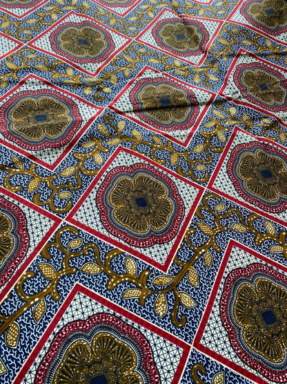 Polycotton African Fabric 6 Yards Soft Ankara Wax Print Material