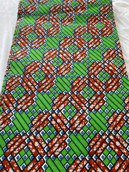 Polycotton African Fabric 6 Yards Soft Ankara Wax Print Material