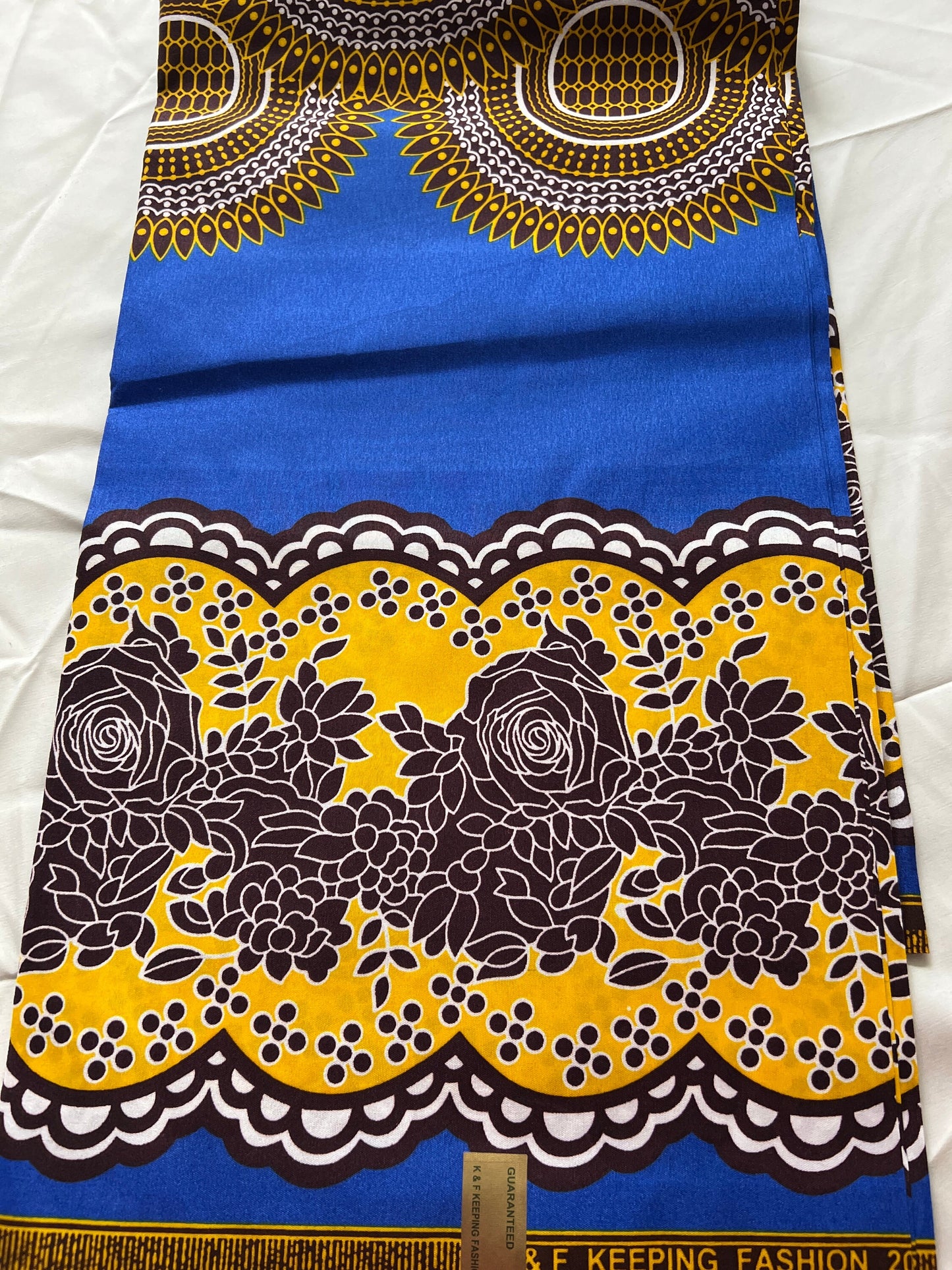 Polycotton African Fabric 6 Yards Soft Ankara Wax Print Material