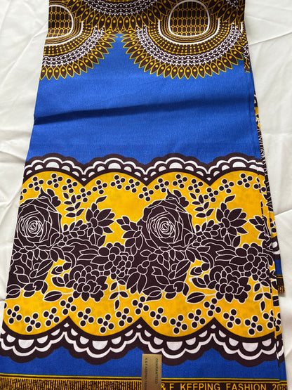 Polycotton African Fabric 6 Yards Soft Ankara Wax Print Material