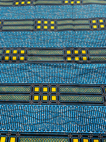 Polycotton African Fabric 6 Yards Soft Ankara Wax Print Material