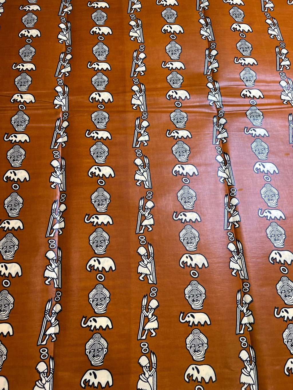 Mud Print Fabric 6 Yards African Tribal Wax Print Cloth