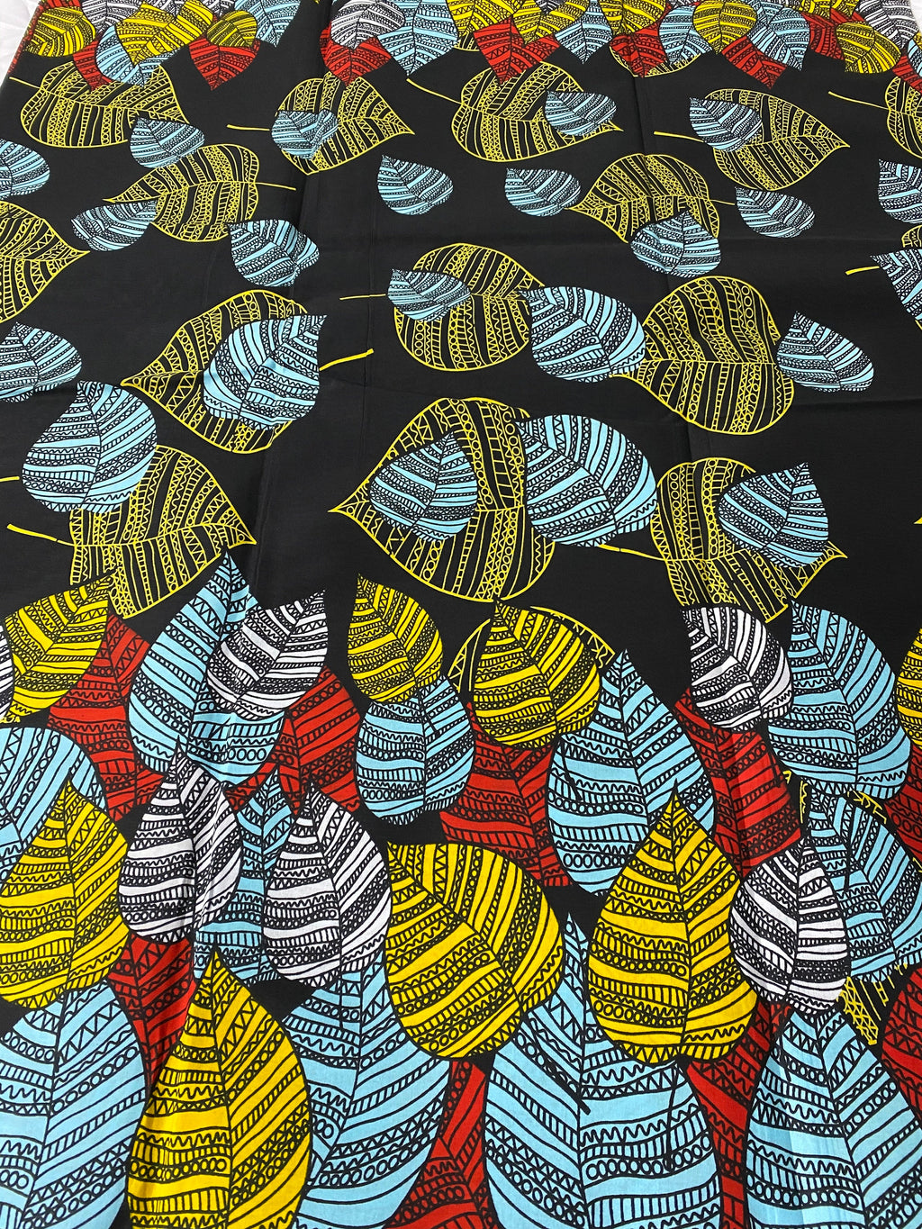 African Wax Print Fabric: Floral Ankara Cotton, 6 Yards