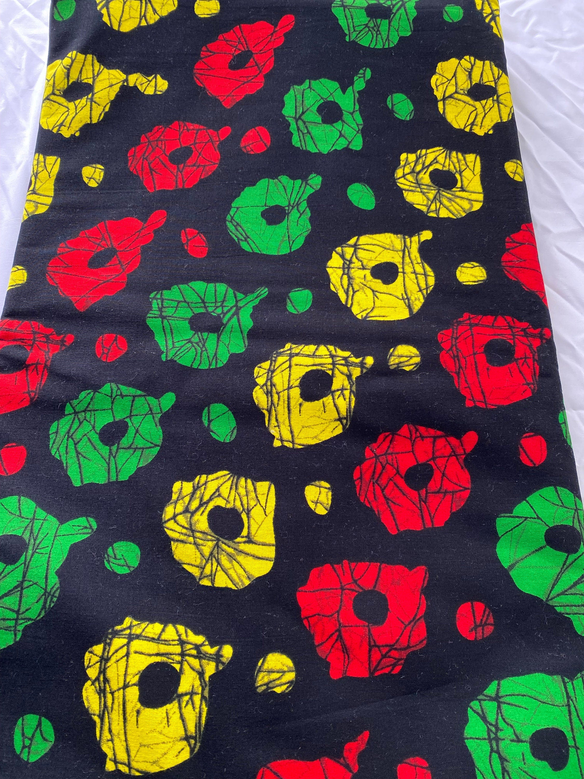 6 Yards 100% Cotton Ankara Wax Print Fabric African Print for Dressmaking, Quilting & Home Décor