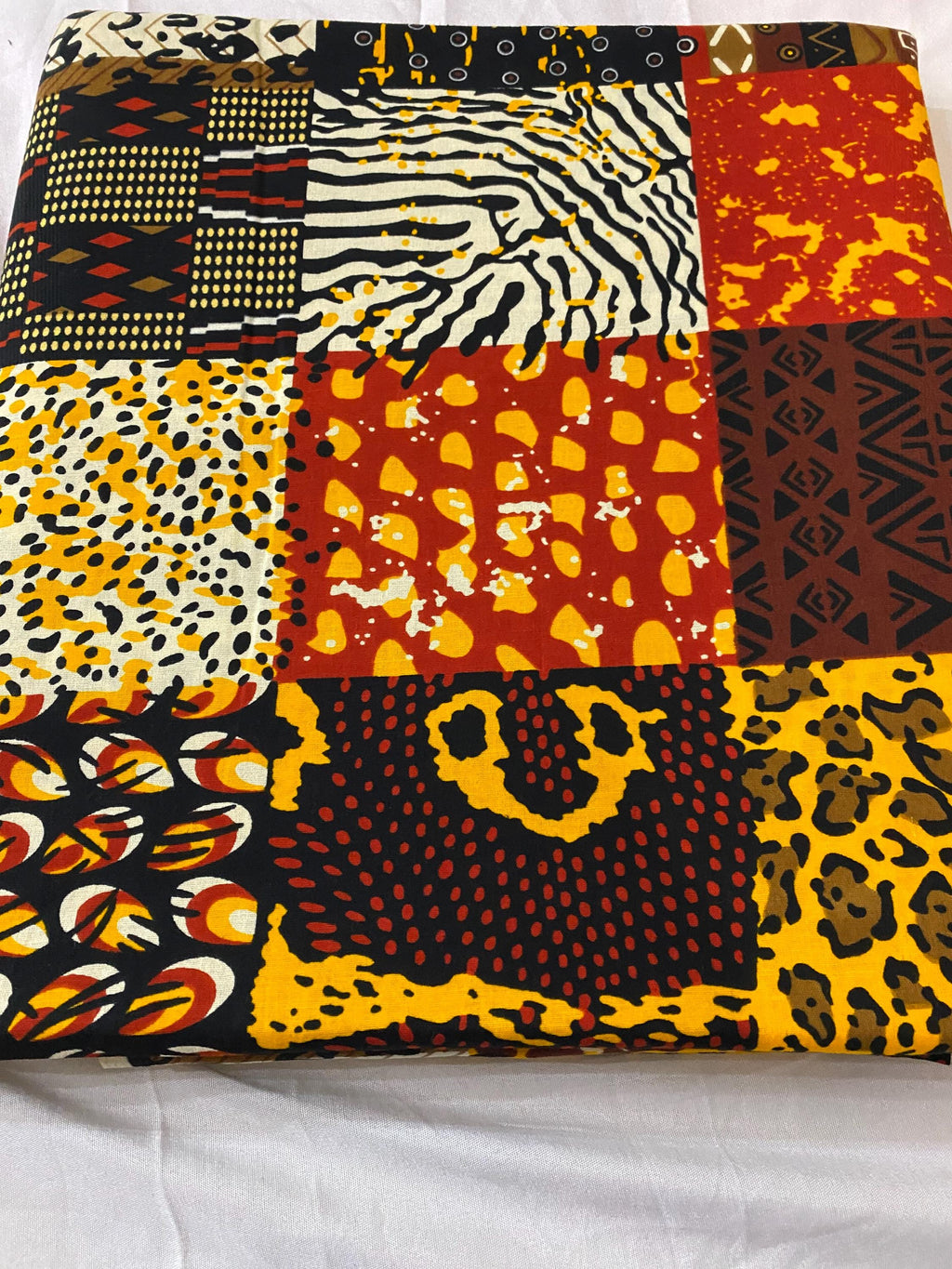 6 Yards 100% Cotton Ankara Wax Print Fabric African Print for Dressmaking, Quilting & Home Décor