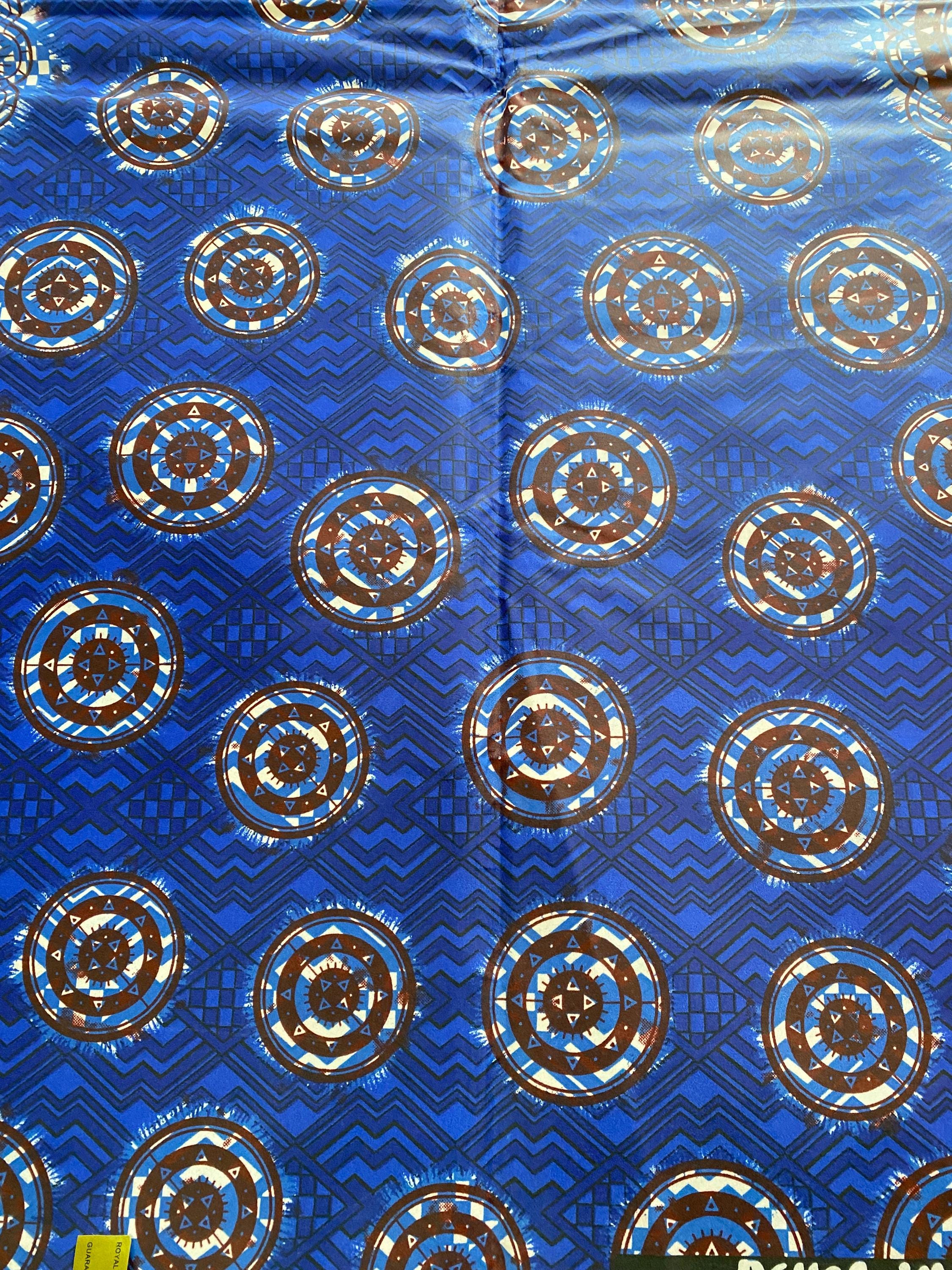 Polycotton African Fabric 6 Yards Soft Ankara Wax Print Material