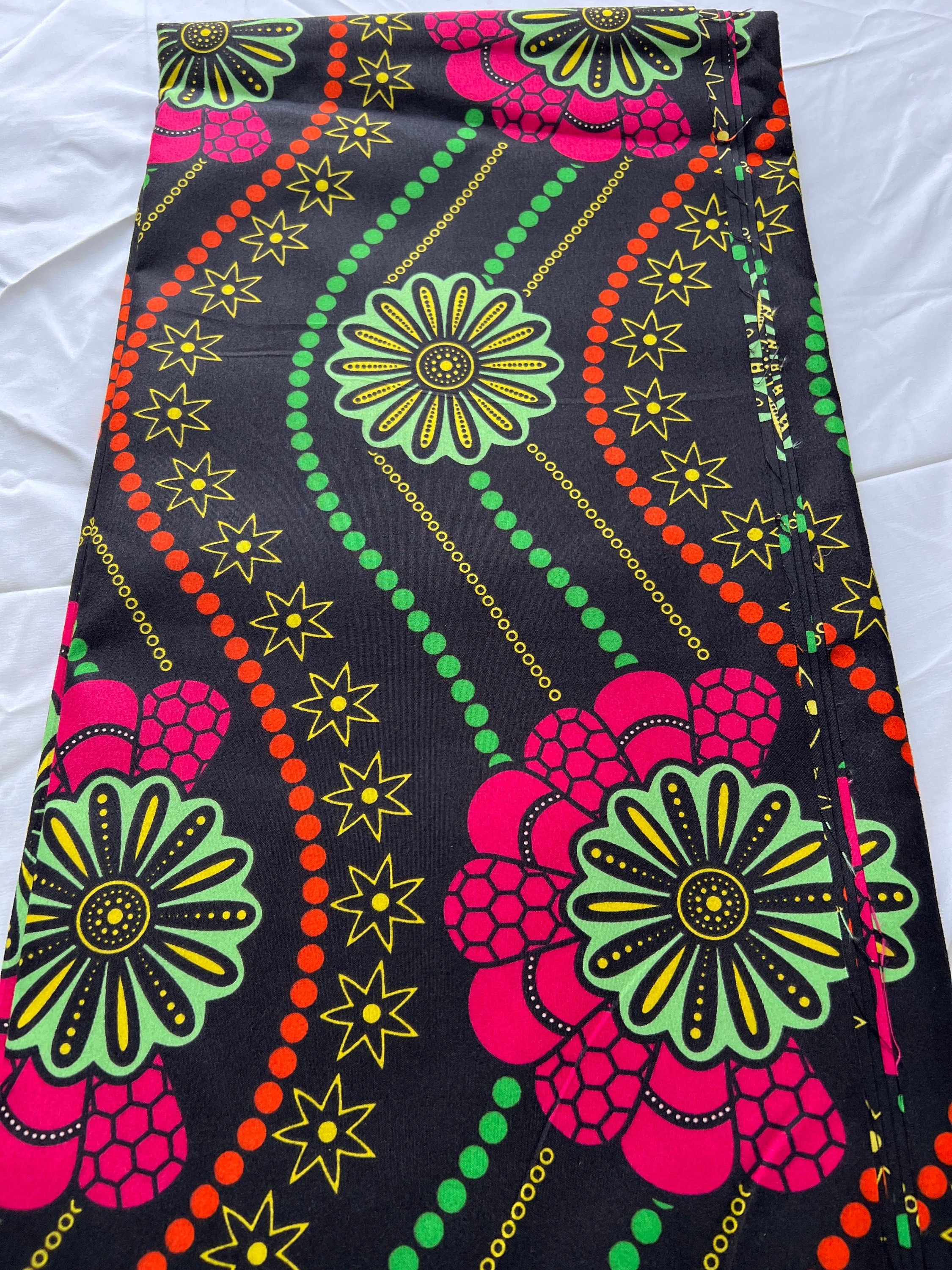 Polycotton African Fabric 6 Yards Soft Ankara Wax Print Material