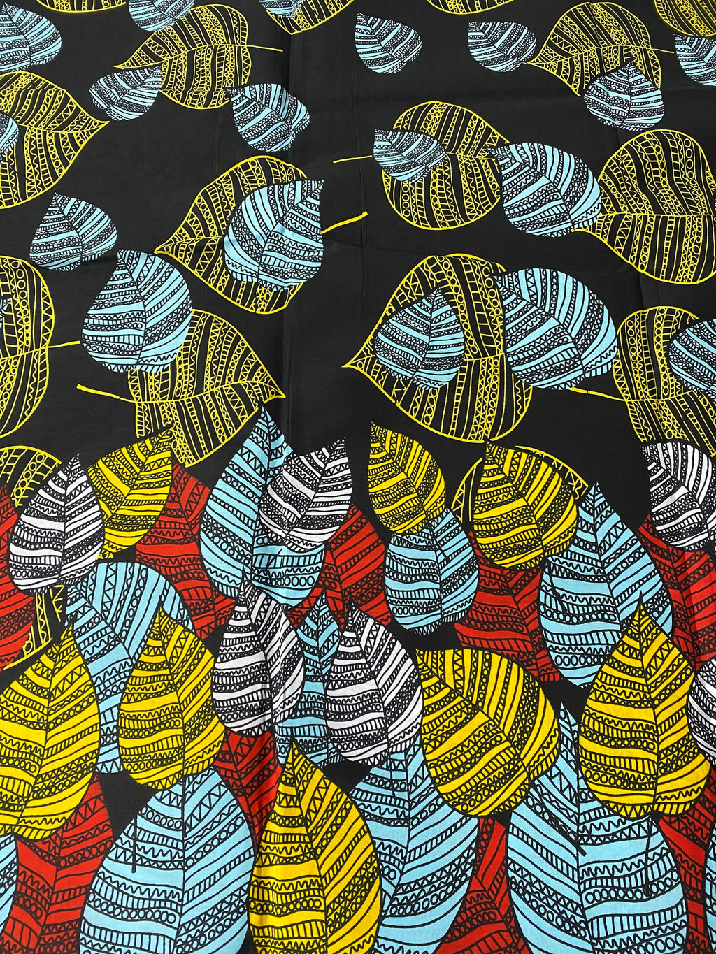 African Wax Print Fabric: Floral Ankara Cotton, 6 Yards