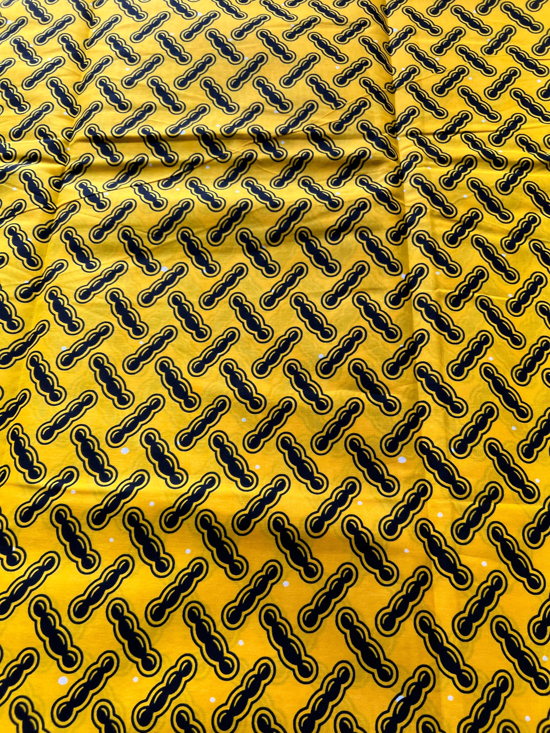 African Wax Print Fabric: Multicolored Cotton Textile, 6 Yard