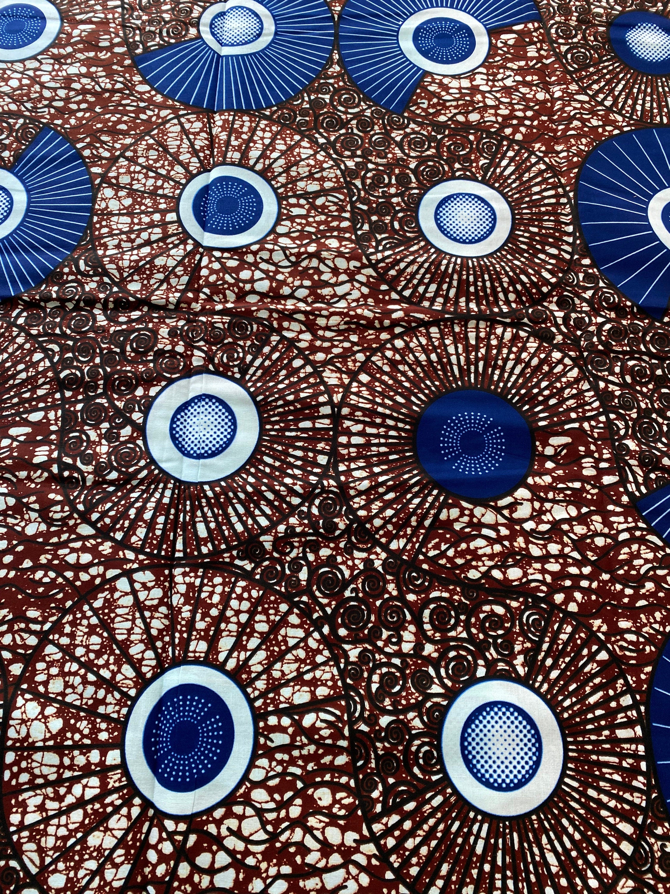 6 Yards 100% Cotton Ankara Wax Print Fabric African Print for Dressmaking, Quilting & Home Décor