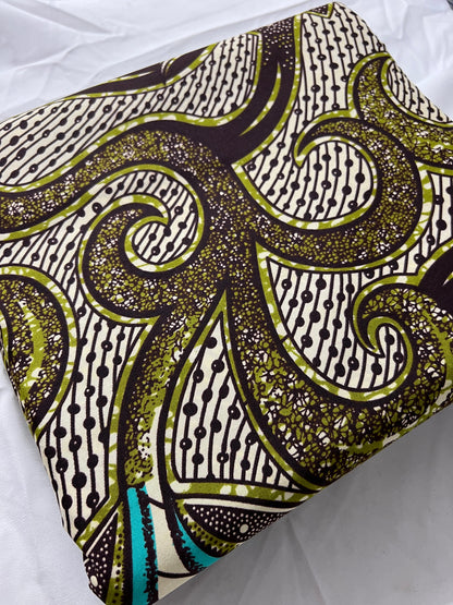Polycotton African Fabric 6 Yards Soft Ankara Wax Print Material