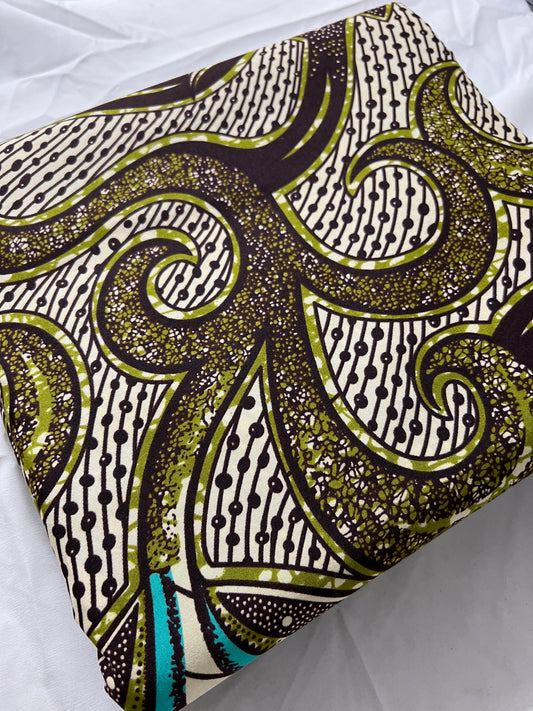 Polycotton African Fabric 6 Yards Soft Ankara Wax Print Material