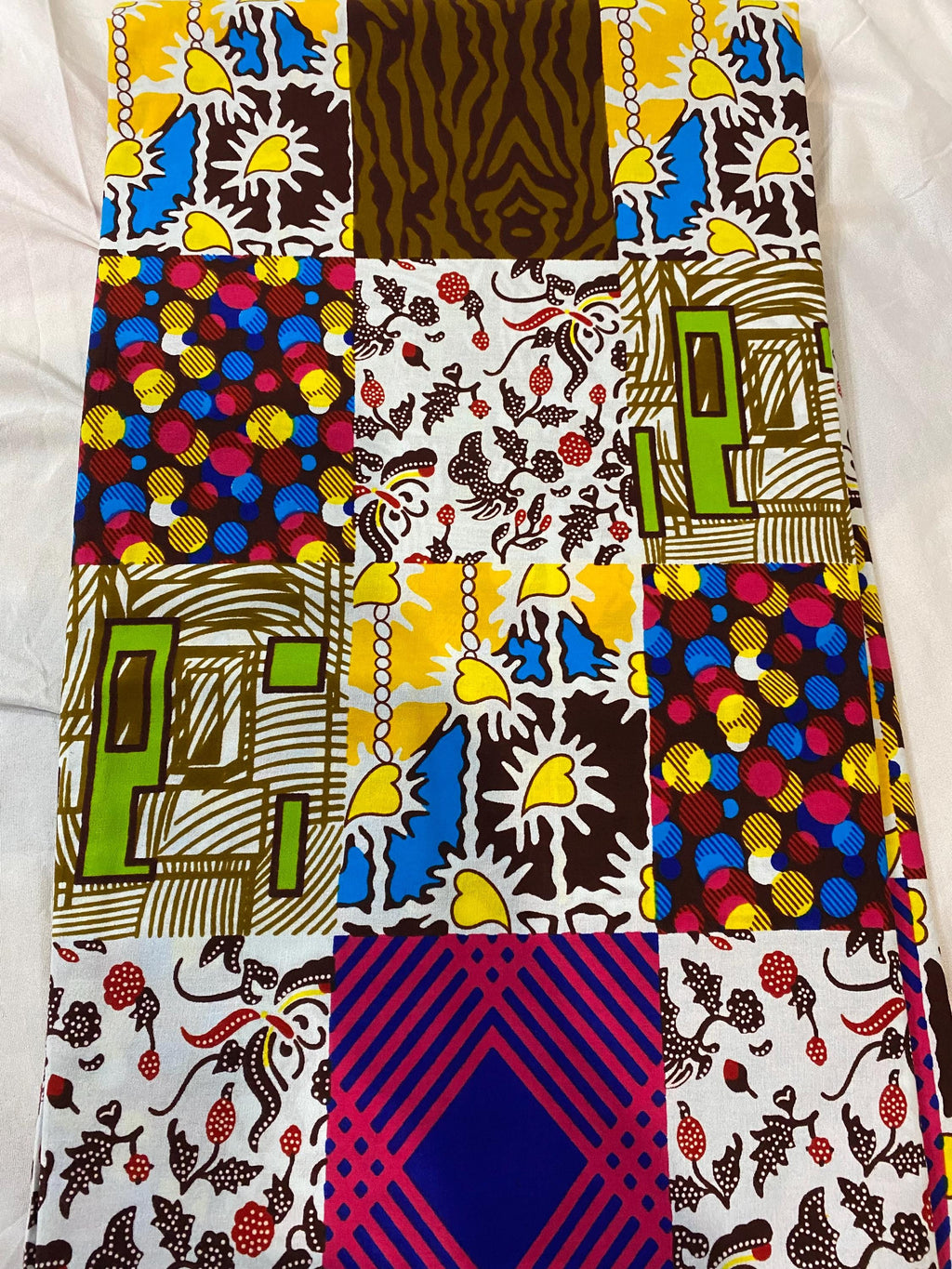 6 Yards 100% Cotton Ankara Wax Print Fabric African Print for Dressmaking, Quilting & Home Décor