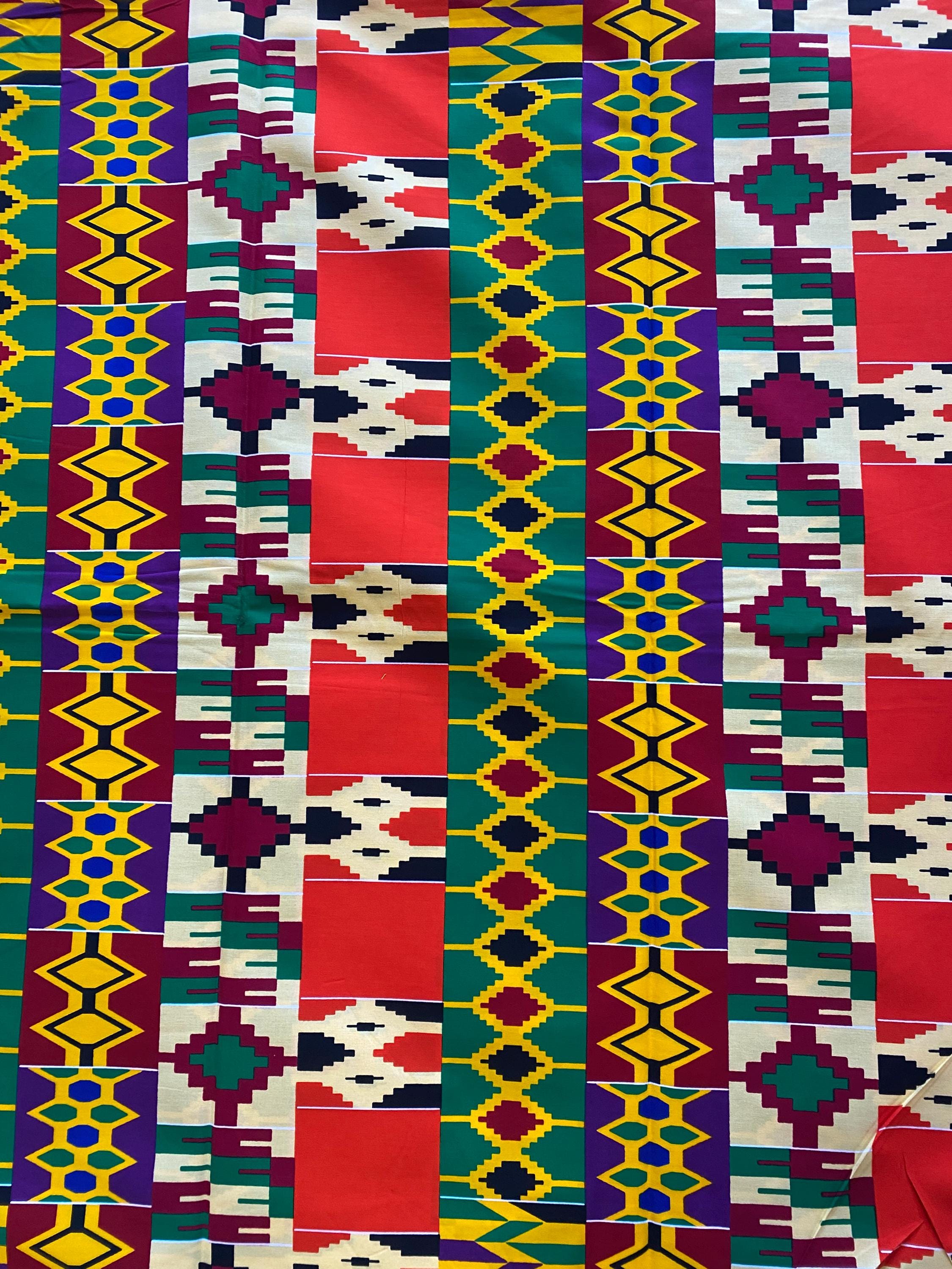 Kente Fabric 6 Yards African Kente Cloth