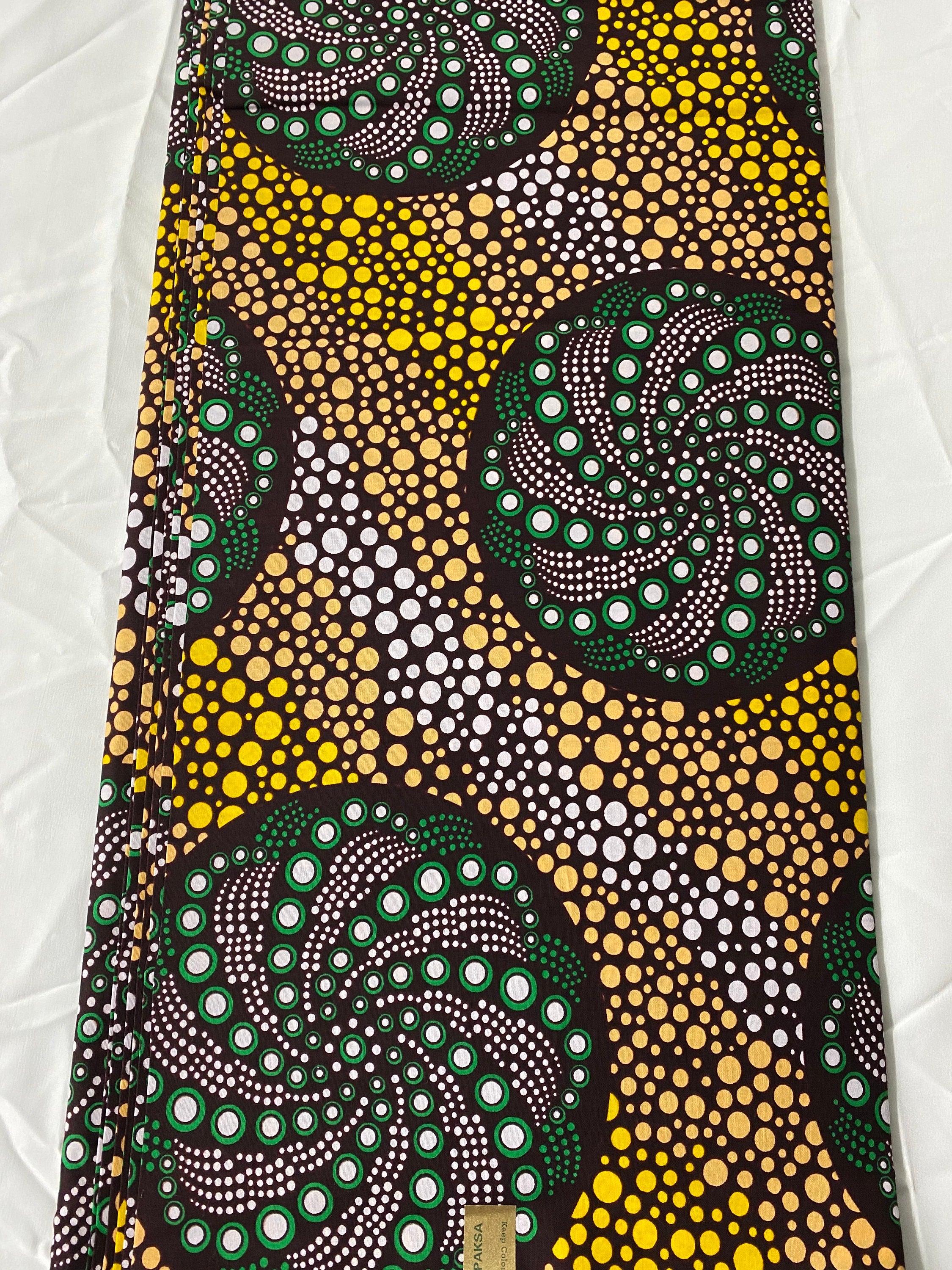 African Wax Print Fabric: Ankara Cotton, Vibrant Floral Design (6 Yards)