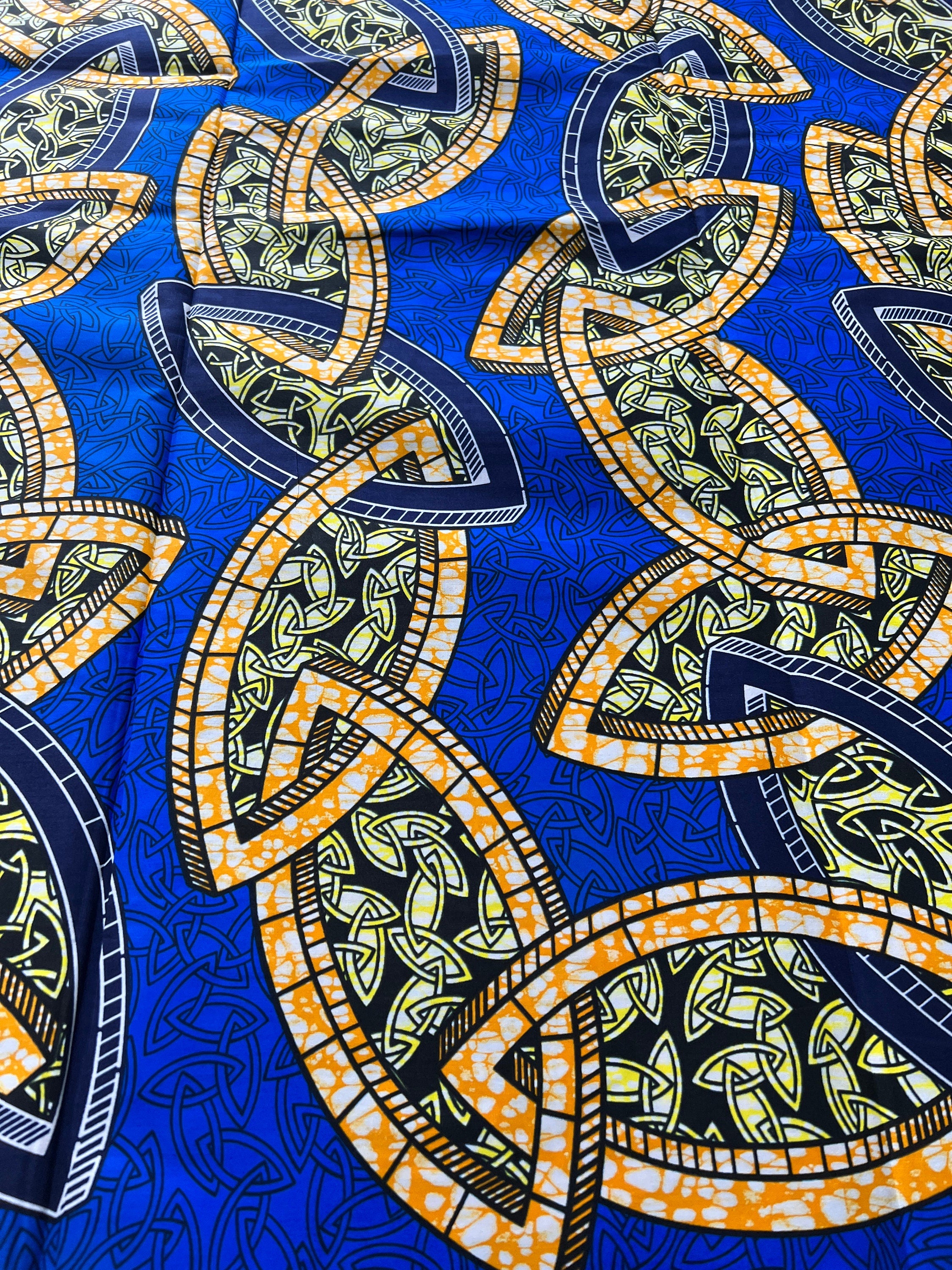 6 Yards 100% Cotton Ankara Wax Print Fabric African Print for Dressmaking, Quilting & Home Décor