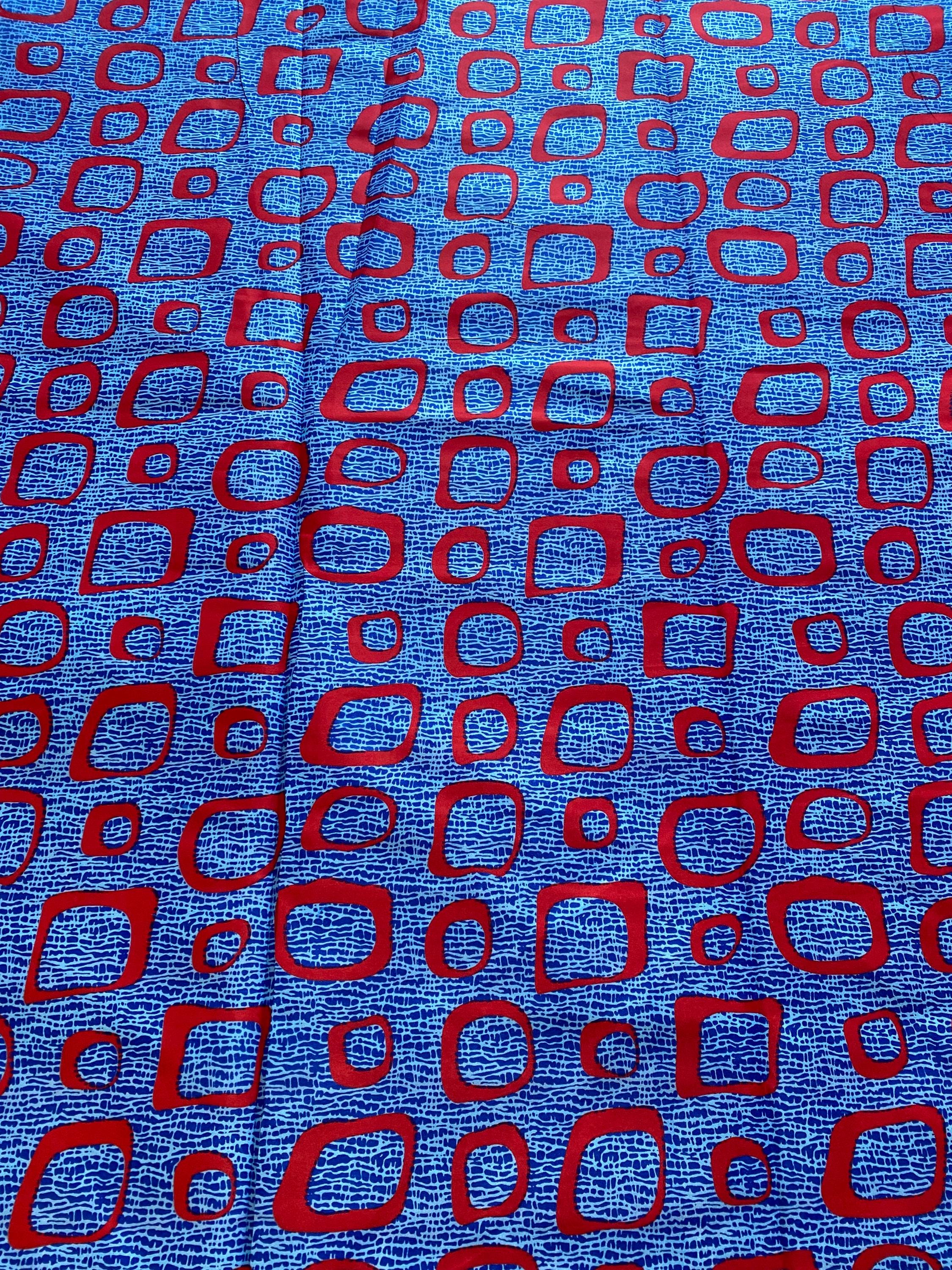 Polycotton African Fabric 6 Yards Soft Ankara Wax Print Material