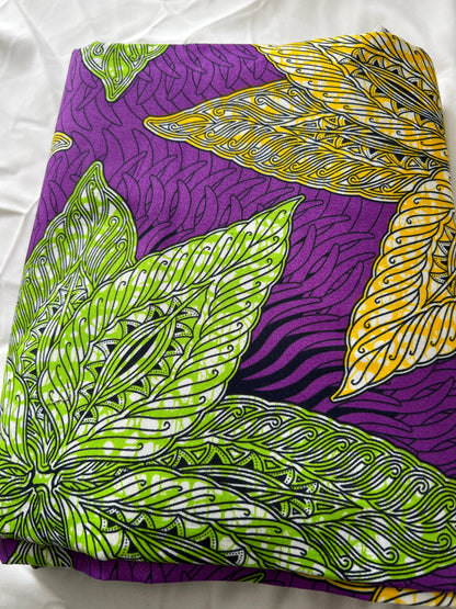 Polycotton African Fabric 6 Yards Soft Ankara Wax Print Material