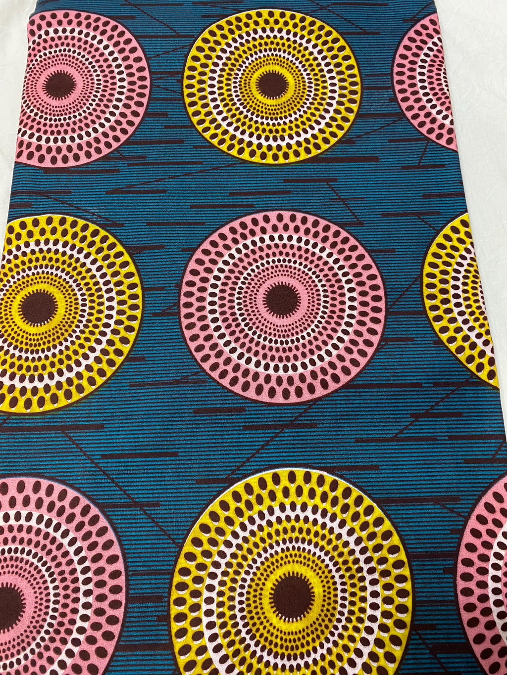 Colorful Ankara Fabric: African Print Polycotton, 6 Yards