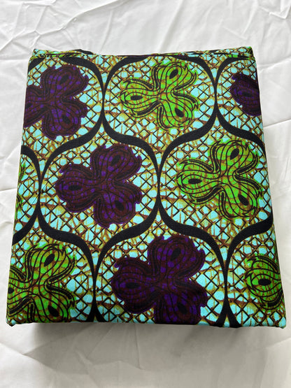 Polycotton African Fabric 6 Yards Soft Ankara Wax Print Material