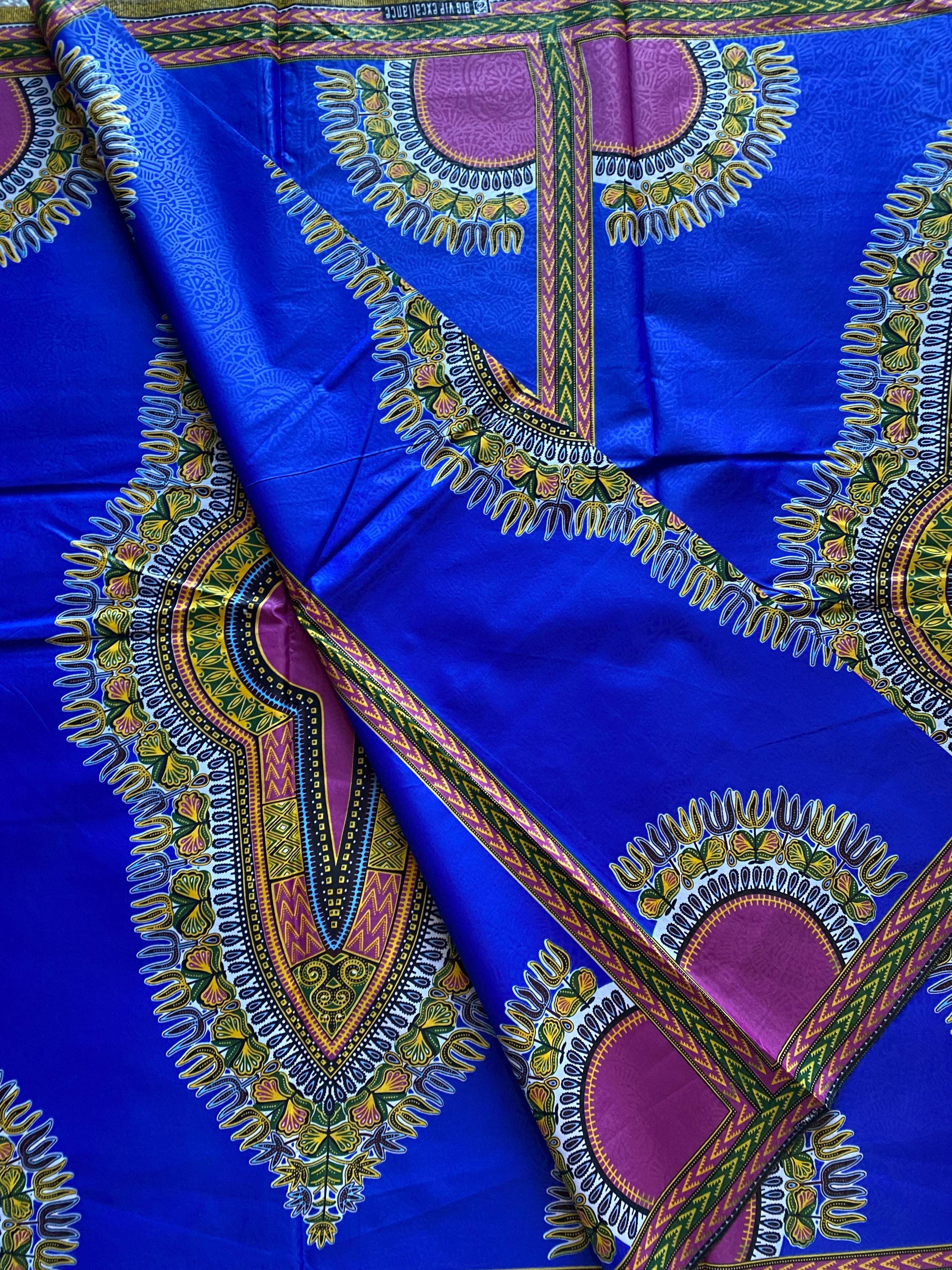 Dashiki African Wax Print – 100% Cotton Ankara Fabric, 6 Yards