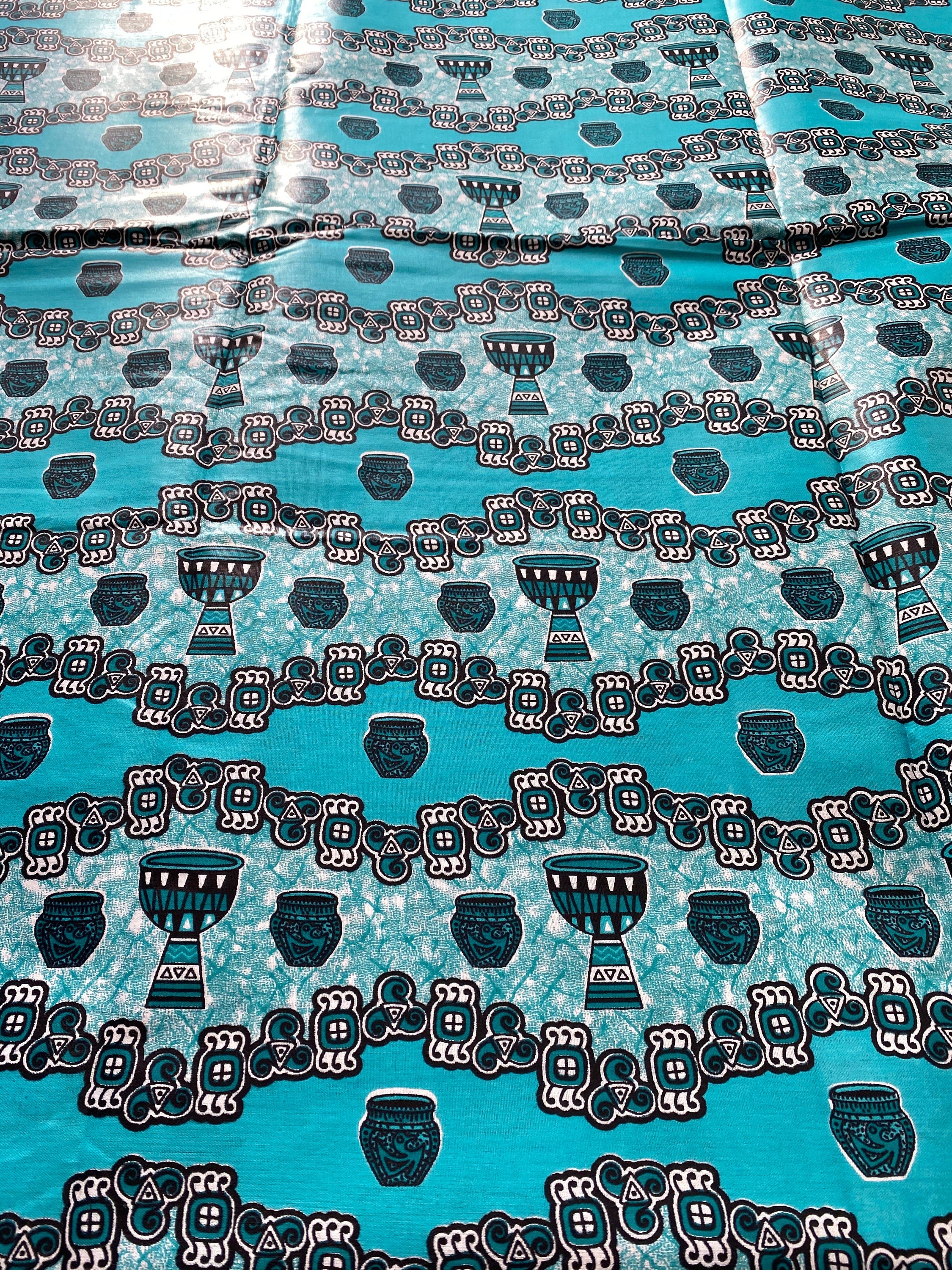 Mud Print Fabric 6 Yards African Tribal Wax Print Cloth