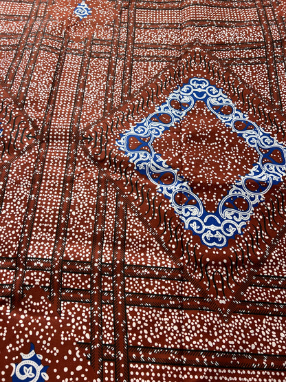 Polycotton African Fabric 6 Yards Soft Ankara Wax Print Material