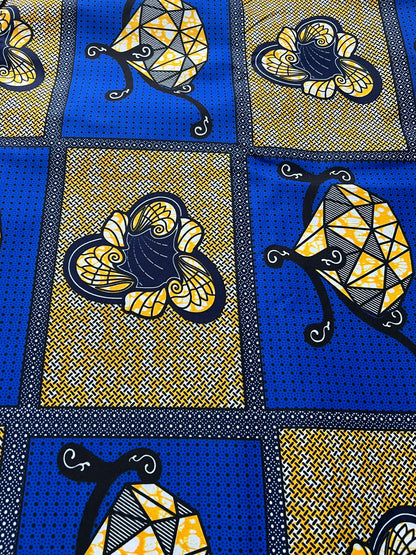 Polycotton African Fabric 6 Yards Soft Ankara Wax Print Material