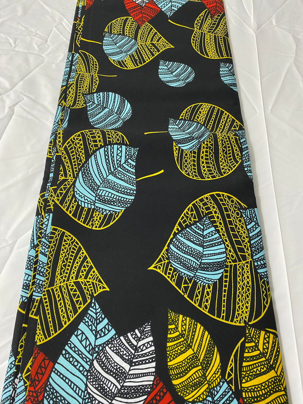 African Wax Print Fabric: Floral Ankara Cotton, 6 Yards