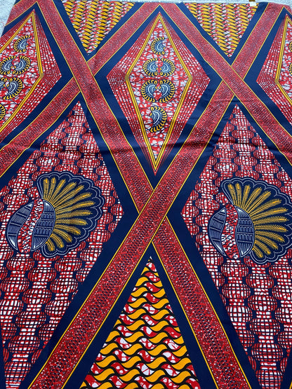 Polycotton African Fabric 6 Yards Soft Ankara Wax Print Material