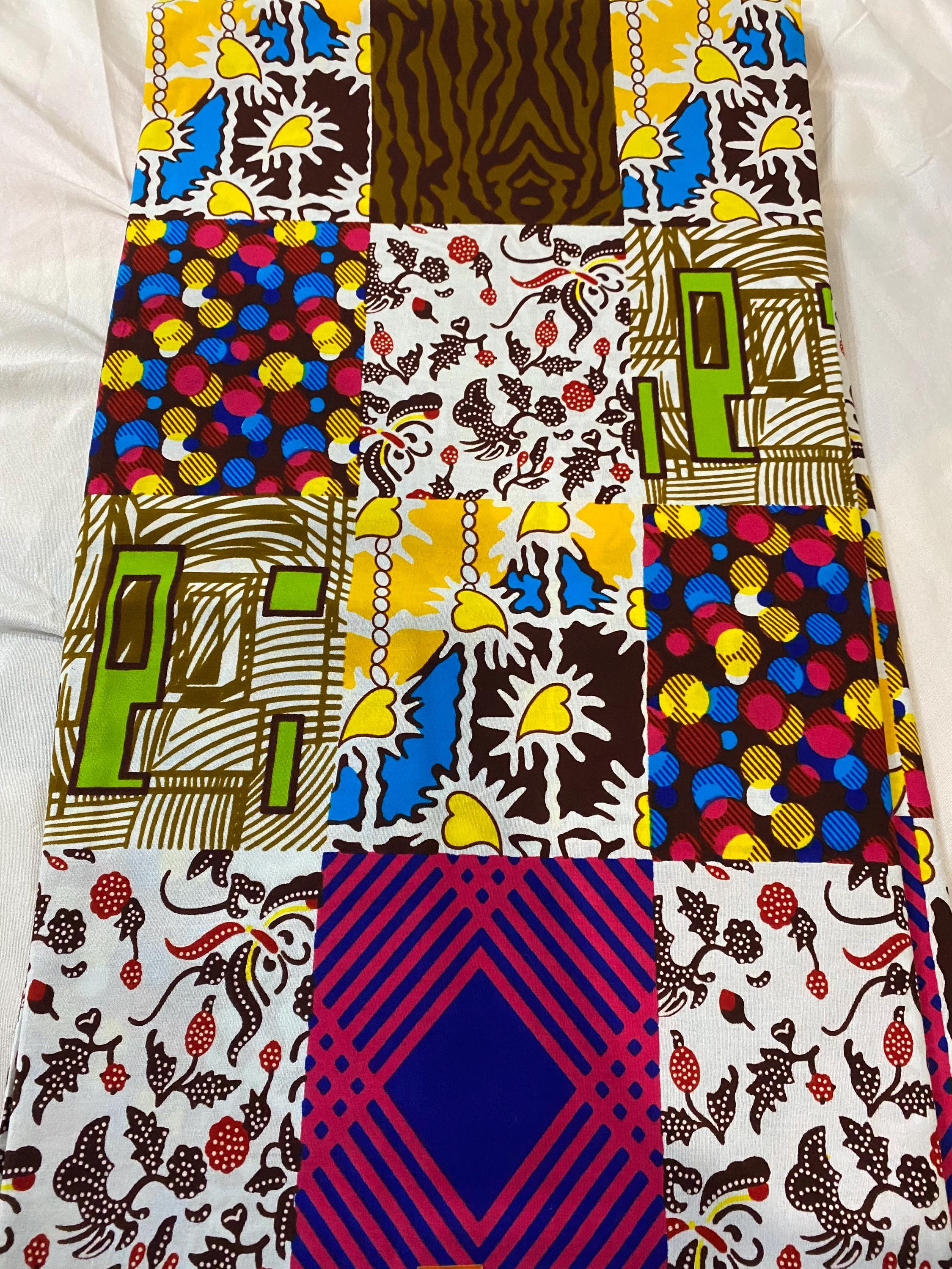 6 Yards 100% Cotton Ankara Wax Print Fabric African Print for Dressmaking, Quilting & Home Décor