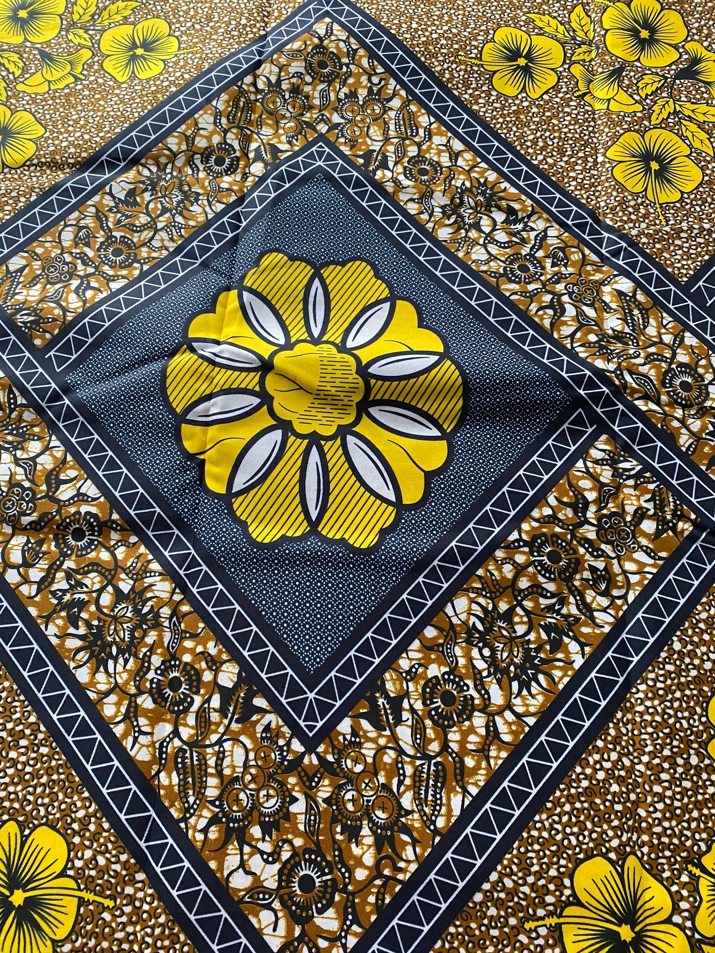 Polycotton African Fabric 6 Yards Soft Ankara Wax Print Material