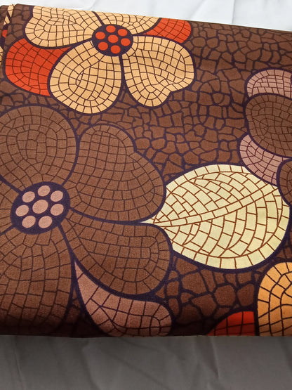 Polycotton African Fabric 6 Yards Soft Ankara Wax Print Material