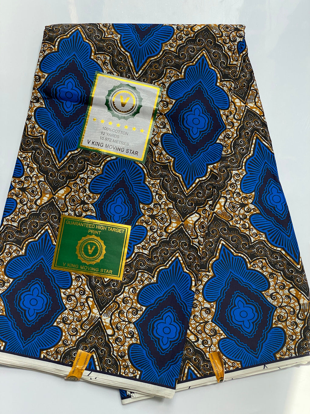 Polycotton African Fabric 6 Yards Soft Ankara Wax Print Material