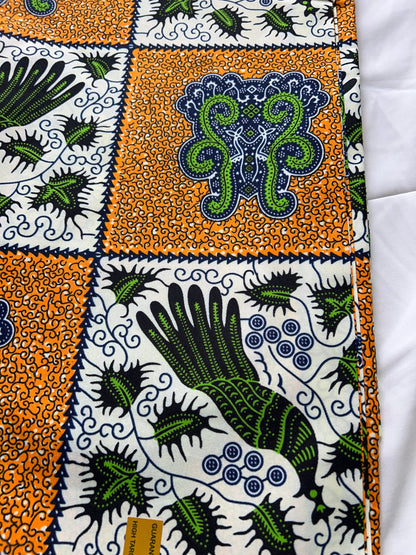 Polycotton African Fabric 6 Yards Soft Ankara Wax Print Material