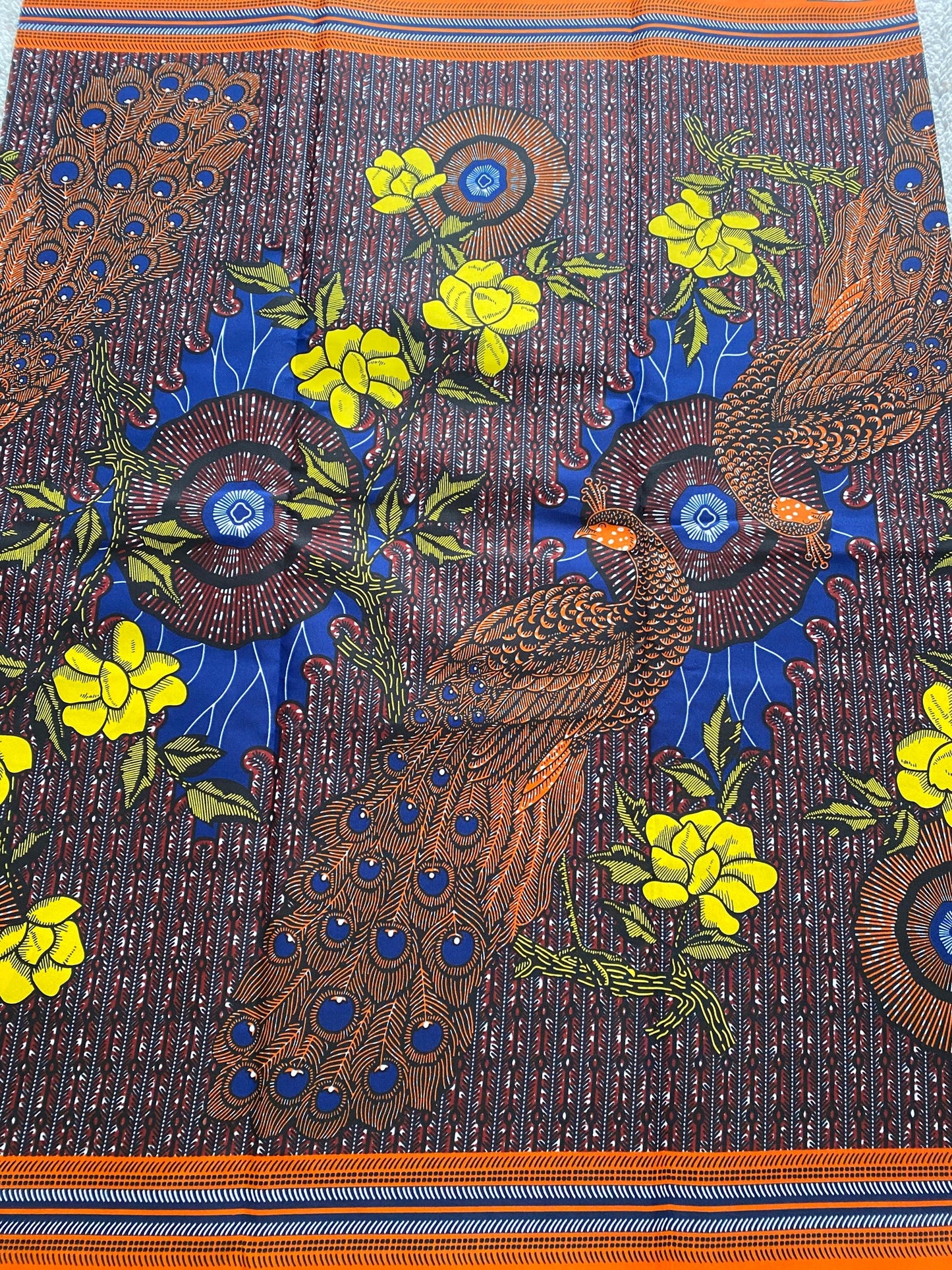 Polycotton African Fabric 6 Yards Soft Ankara Wax Print Material