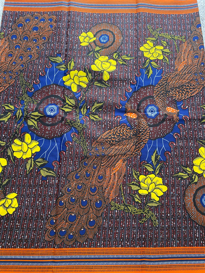 Polycotton African Fabric 6 Yards Soft Ankara Wax Print Material