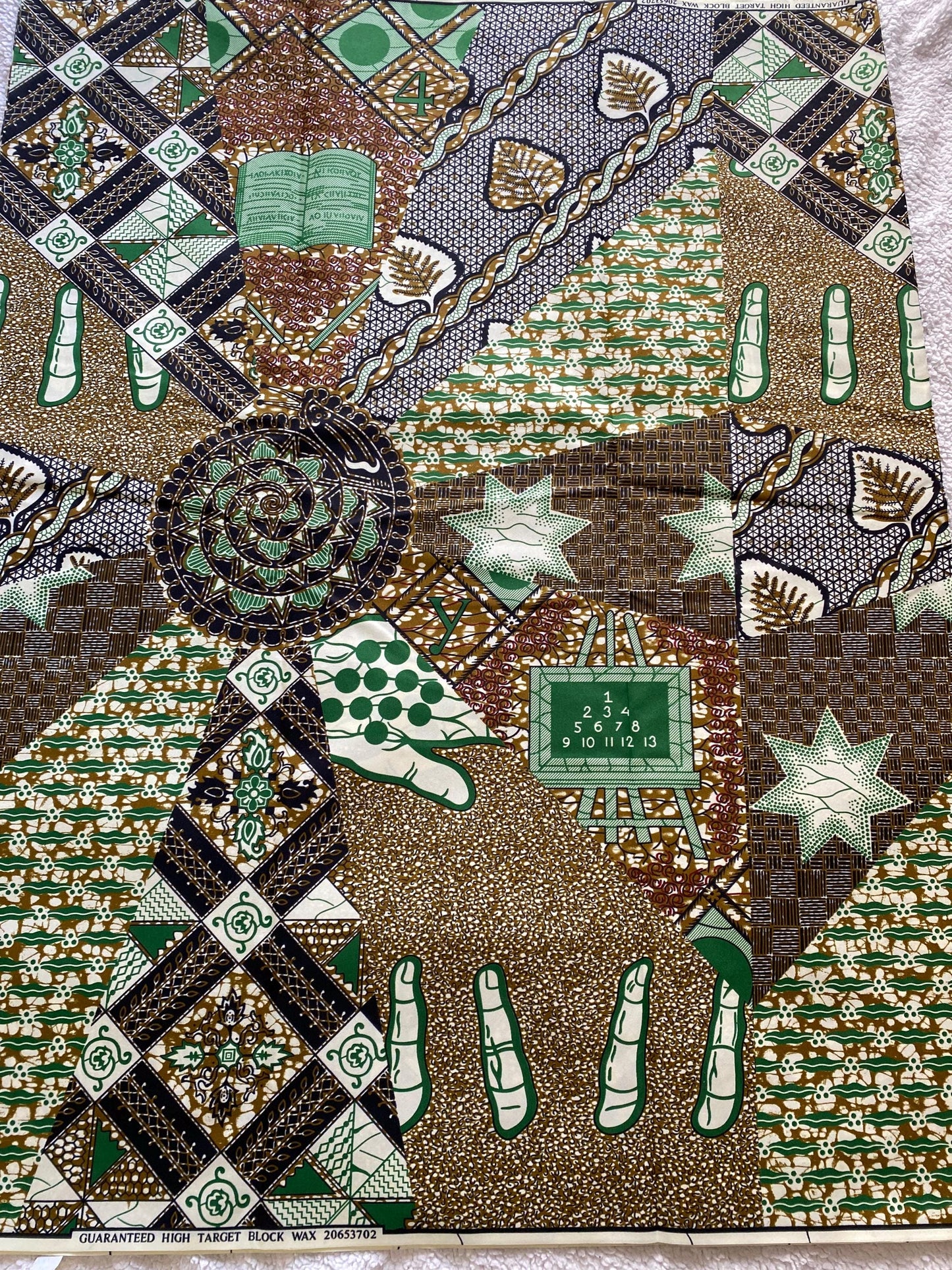 Polycotton African Fabric 6 Yards Soft Ankara Wax Print Material