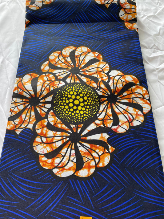 Polycotton African Fabric 6 Yards Soft Ankara Wax Print Material