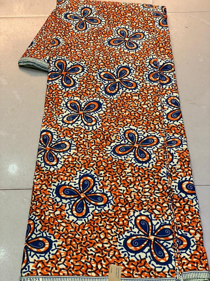 Polycotton African Fabric 6 Yards Soft Ankara Wax Print Material