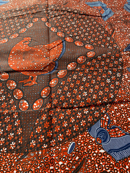 Polycotton African Fabric 6 Yards Soft Ankara Wax Print Material