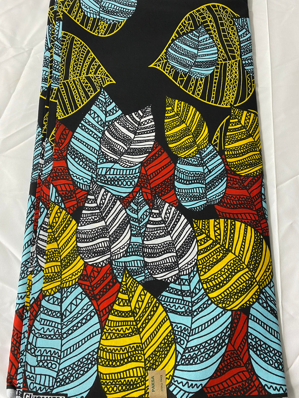 African Wax Print Fabric: Floral Ankara Cotton, 6 Yards