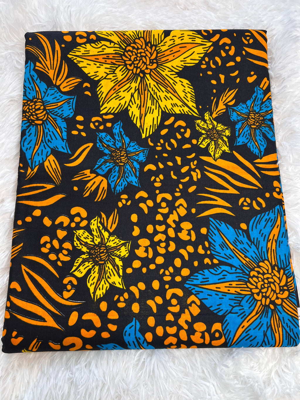Bold Ankara African Print Fabric: 6 Yards 100% Cotton Wax Print