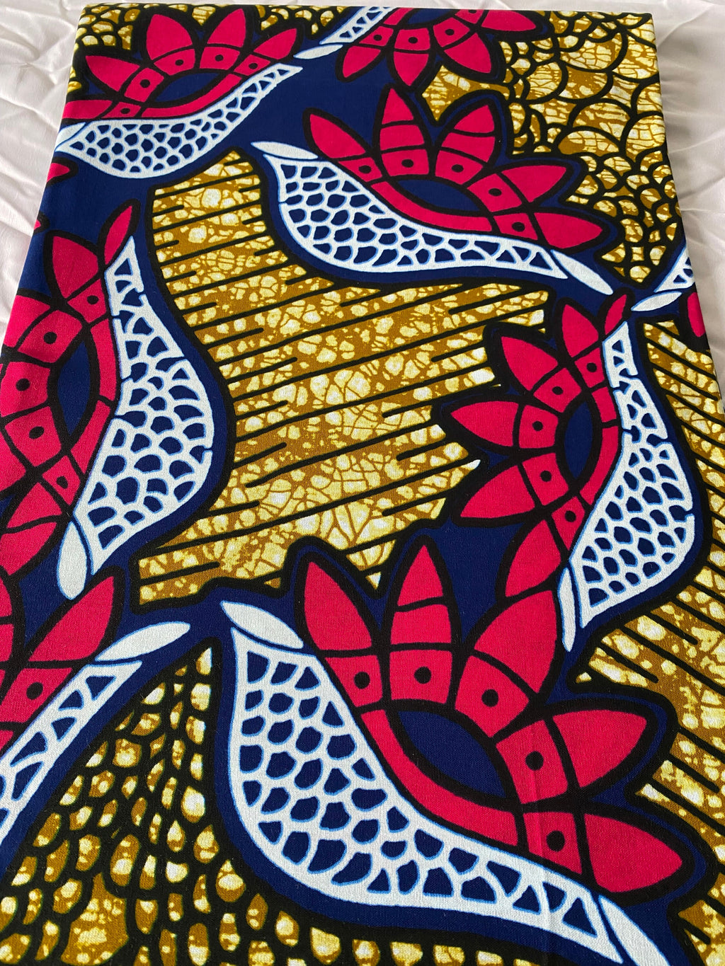 Bold Ankara African Print Fabric: 6 Yards 100% Cotton Wax Print