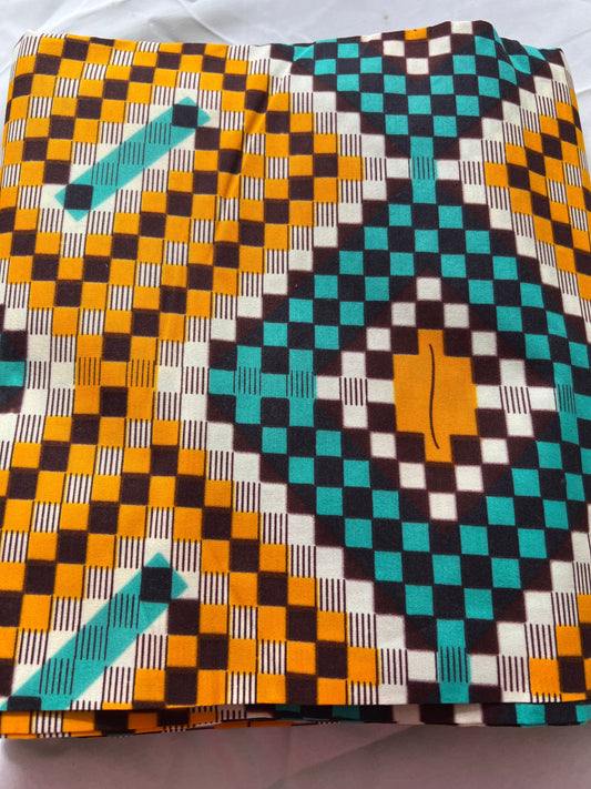 Polycotton African Fabric 6 Yards Soft Ankara Wax Print Material