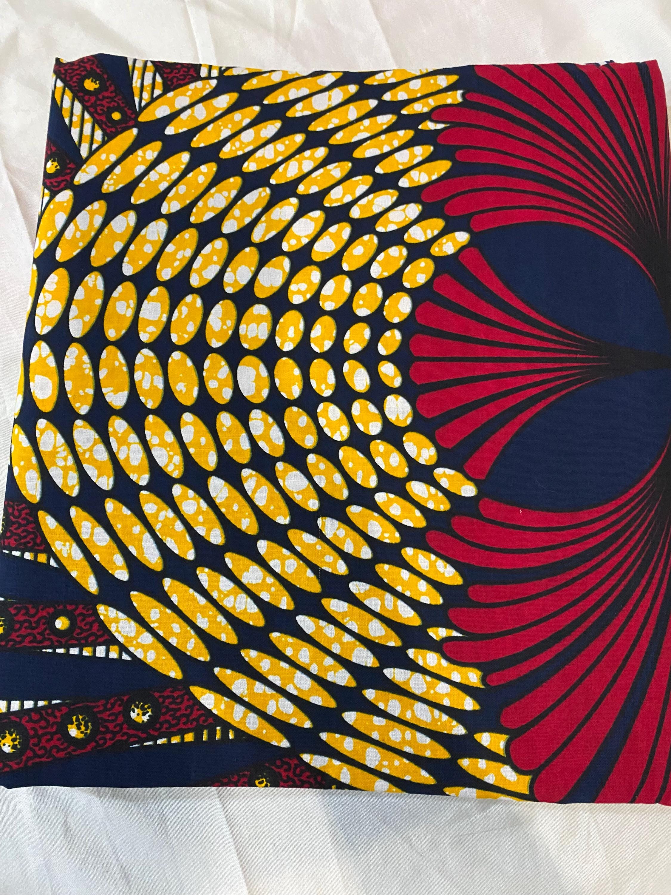 6 Yards 100% Cotton Ankara Wax Print Fabric African Print for Dressmaking, Quilting & Home Décor