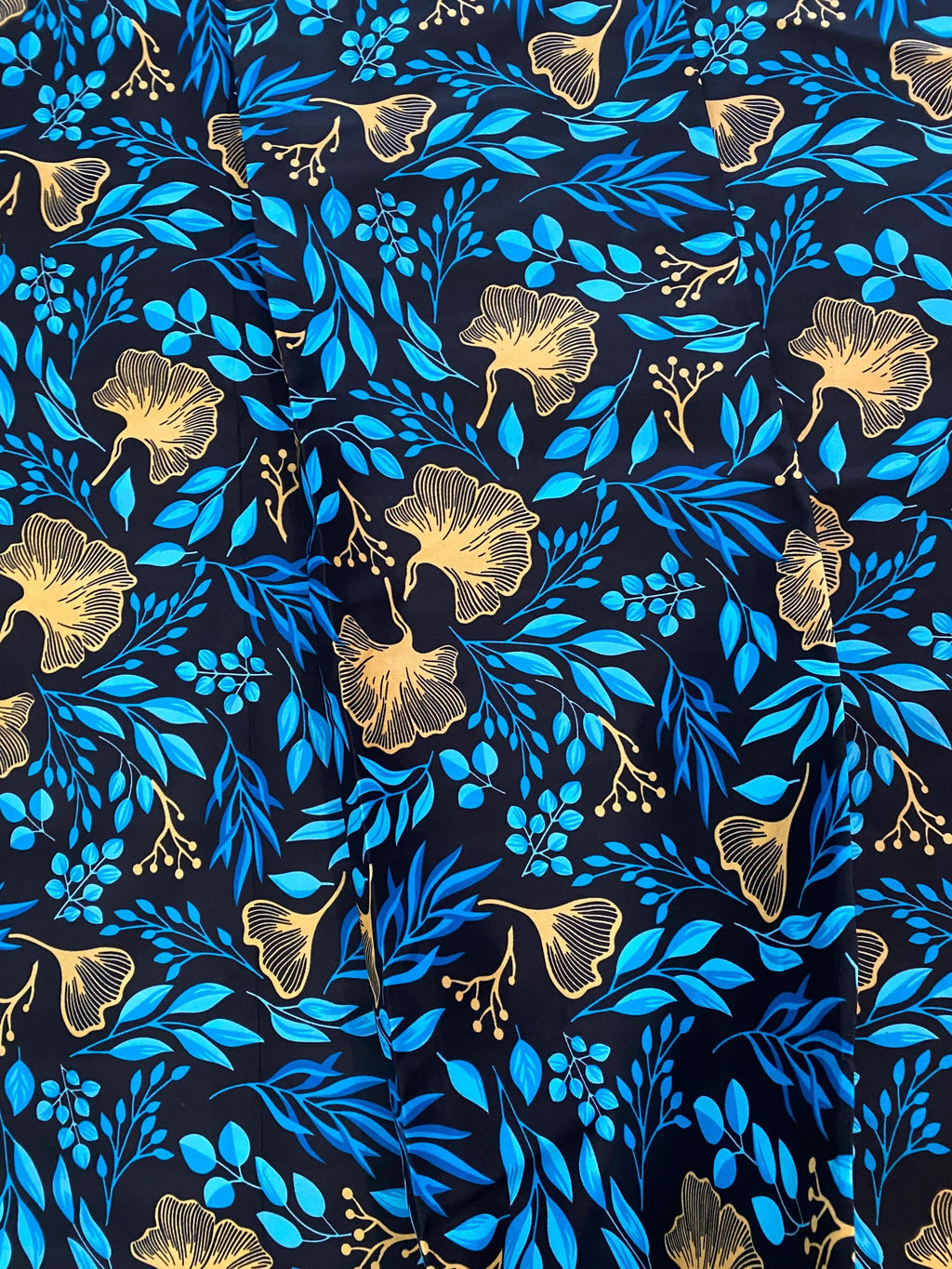 Floral Ankara Fabric, Polycotton African Print, 6 Yards