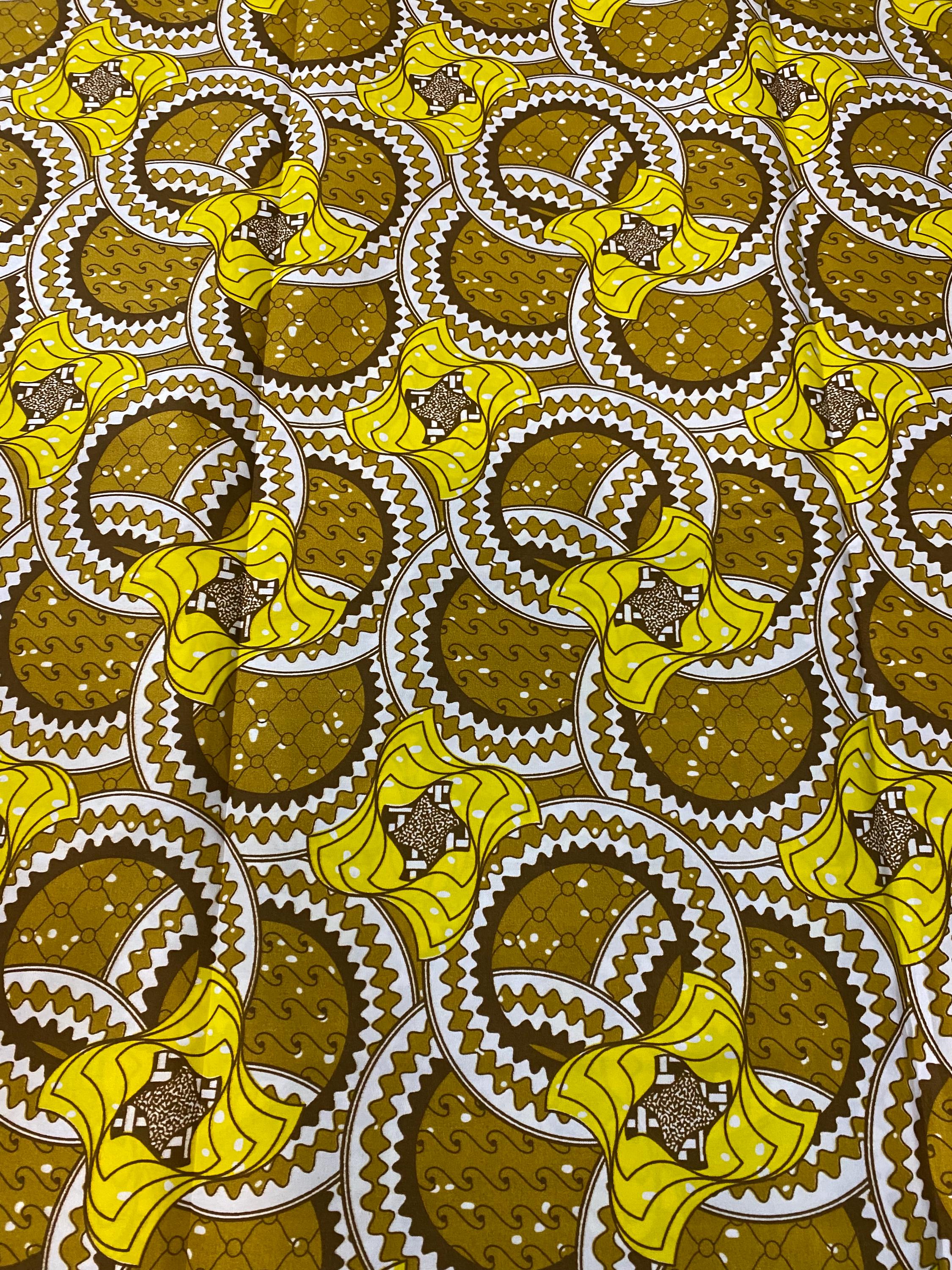 Colorful Ankara Fabric: African Print Polycotton, 6 Yards