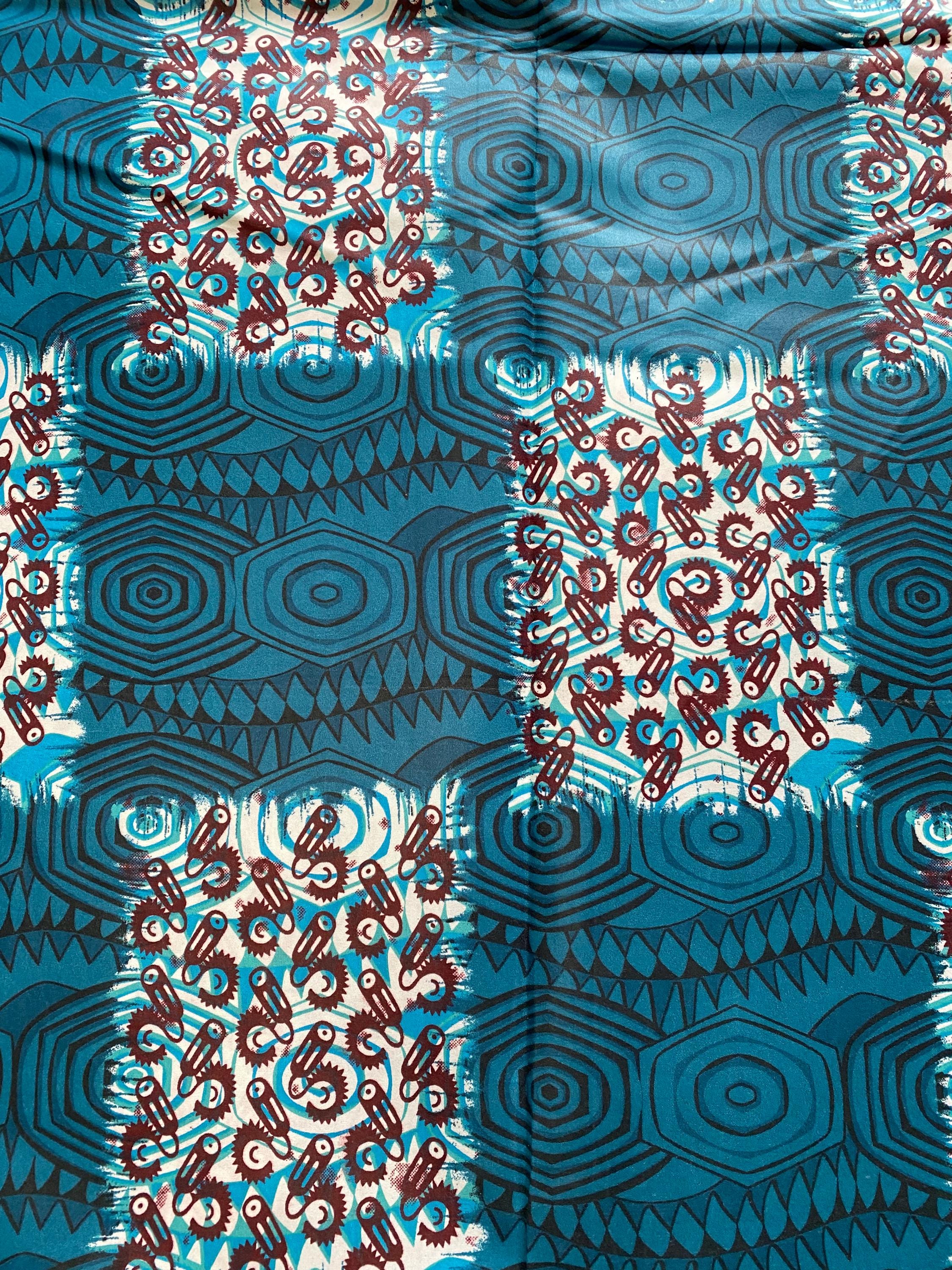 Polycotton African Fabric 6 Yards Soft Ankara Wax Print Material